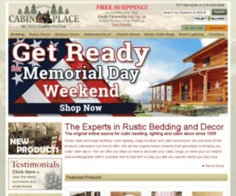 Cabinplace.com(Rustic Bedding) Screenshot