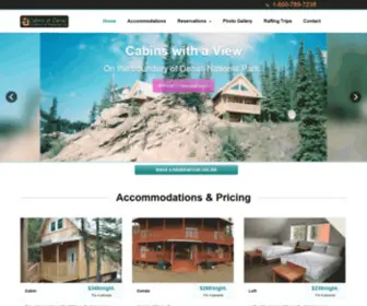 Cabinsatdenali.com(Alaska Lodging with Cabins at Denali) Screenshot