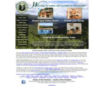 Cabinsofthesmokies.com(Gatlinburg Pigeon Forge Tennessee Cabins & Condo Rentals in the Smoky Mountains) Screenshot