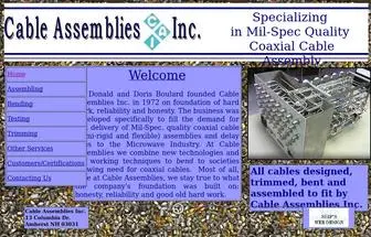 Cableassembliesinc.com(Cable Assemblies) Screenshot