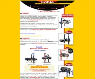 Cableautomotive.com(Auto lifts by Rotary Lift) Screenshot