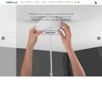Cablecup.com(Innovativa takkoppar och lamptillbehör) Screenshot