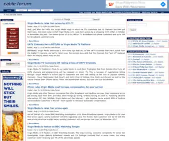 Cableforum.co.uk(A website dedicated to the British cable industry) Screenshot