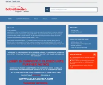 Cablemo.net(CableAmerica Support Center) Screenshot