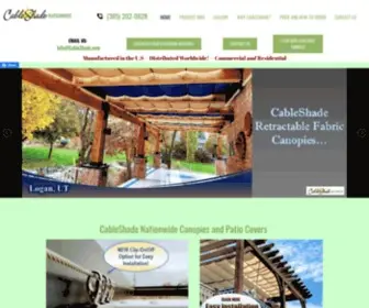 Cableshade.com(Retractable Canopy System) Screenshot