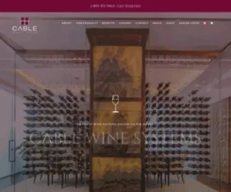 Cablewinesystems.com(Unique Wine Cellar Storage & Display Racks in Canada) Screenshot