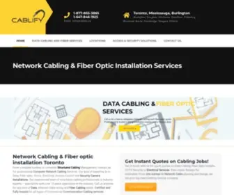 Cablify.ca(Network Cabling Toronto Mississauga) Screenshot