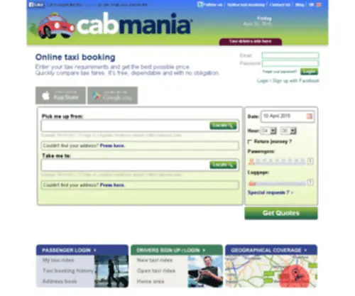 Cabmania.com(DEFAULT Taxi) Screenshot