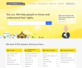 Cab.org.nz(Citizens Advice Bureau) Screenshot