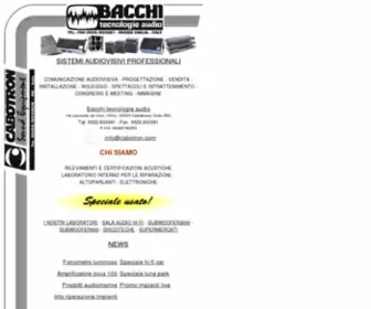 Cabotron.com(Bacchi Tecnologie Audio) Screenshot