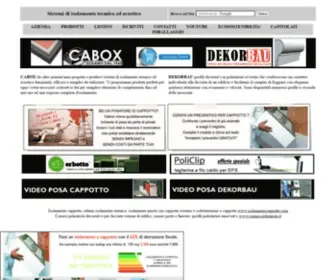 Cabox.com(Edilizia, isolamento termico, isolanti, polistirolo, materiali isolanti, edificio, casa, restauro, polistirene, coperture) Screenshot