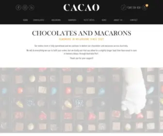 Cacao.com.au(CACAO Chocolates) Screenshot