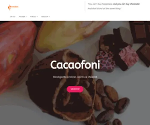 Cacaofoni.se(Choklad i malmö) Screenshot