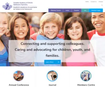 Cacap-Acpea.org(Canadian Academy of Child & Adolescent Psychiatry) Screenshot