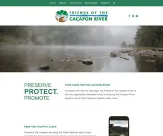 Cacaponriver.org(FRIENDS OF THE CACAPON RIVER) Screenshot