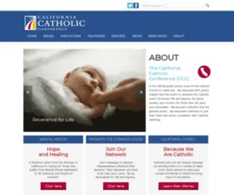 Cacatholic.org(The California Catholic Conference (CCC)) Screenshot