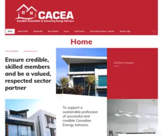Cacea.ca(Canadian Association of Consulting Energy Advisors) Screenshot