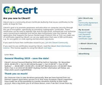 Cacert.org(CAcert) Screenshot