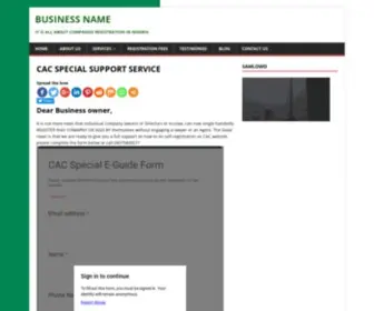 CacGov.com.ng(CAC SPECIAL SUPPORT SERVICE) Screenshot