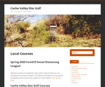 CachevalleydiscGolf.com(Disc Golf Info For Cache Valley) Screenshot