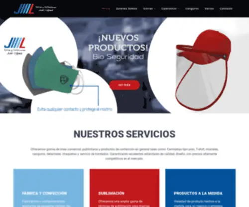 Cachuchasjuanlopez.com(Confección) Screenshot