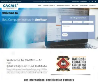 Cacms.in(Best Computer Training Institute in Amritsar) Screenshot