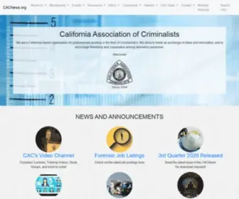Cacnews.org(California Association of Criminalists) Screenshot