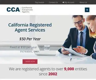Cacorporateagents.com(California Registered Agent) Screenshot