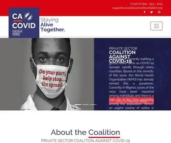 Cacovid.org(The Private Sector Coalition Against COVID) Screenshot