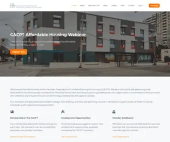 CacPT.org(Providing a Voice for Planning Technicians Across Canada) Screenshot