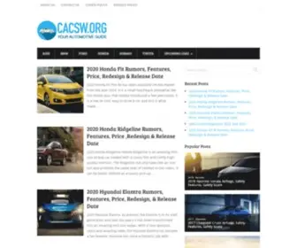 Cacsw.org(Upcoming cars) Screenshot