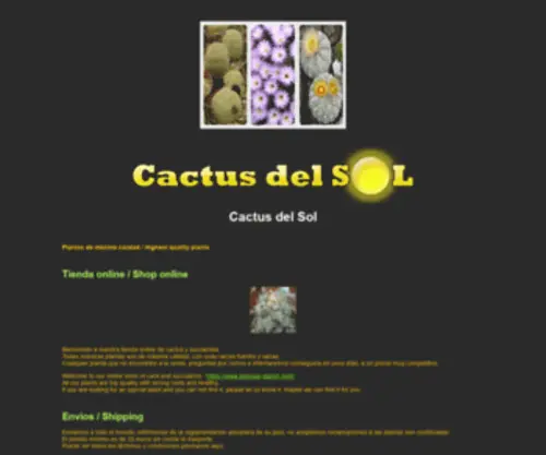 Cactus-Sol.com(Cactus del Sol) Screenshot