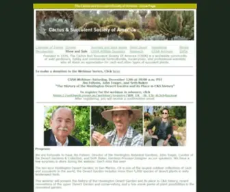 Cactusandsucculentsociety.org(Cactus and Succulent Society of America) Screenshot