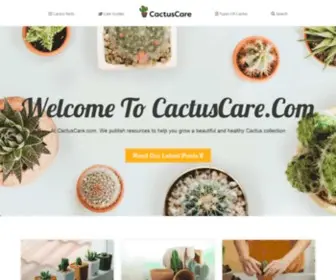 Cactuscare.com(Learn How To Grow A Gorgeous Cacti Collection) Screenshot