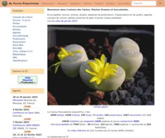 Cactuspro.com(Au Cactus Francophone : Plantes Grasses) Screenshot
