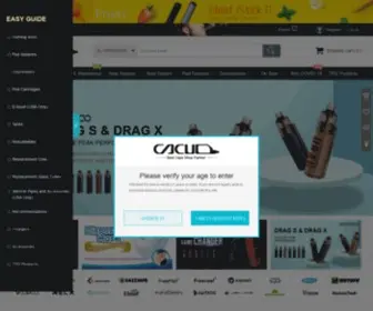 Cacuq.com(Electronic Cigarette) Screenshot