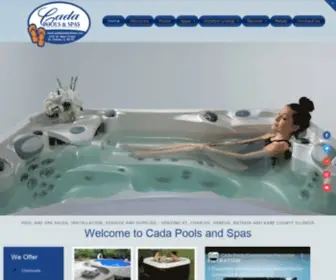 Cadapoolsandspas.com(Pools, Spas, Outdoor Living) Screenshot