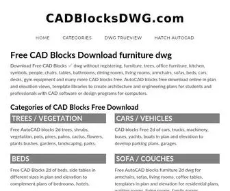 Cadblocksdwg.com(Free CAD blocks furniture download) Screenshot