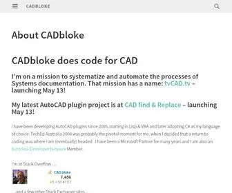 Cadbloke.com(Broadcast & IT System Design and Documentation) Screenshot