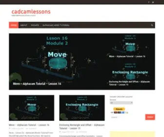 Cadcamlessons.com(CAD/CAM lessons from scratch) Screenshot