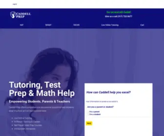 Caddellpreponline.com(Tutoring, Test Prep & Math Help) Screenshot