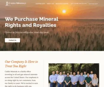 Caddominerals.com(Caddo Minerals) Screenshot