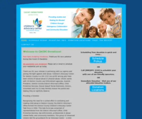 Caddonations.org(Children's Advocacy Center for Denton County) Screenshot