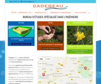 Cadegeau.fr(Ingénierie de l'eau du sol et de l'environnement) Screenshot