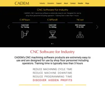 Cadem.com(CNC Programming Software and CNC Training Software) Screenshot
