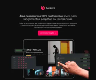 Cademi.com.br(Área de Membros PREMIUM para Infoprodutores) Screenshot