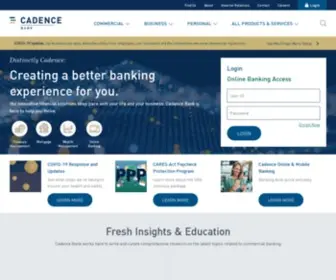 Cadencebank.com(Cadence Bank) Screenshot