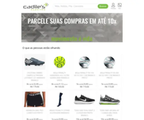 Cadiles.com.br(Cadile's Esportes) Screenshot