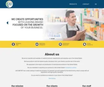 Cadimportinc.com(E-commerce Joomla 2.5 template for shopping and sell online) Screenshot