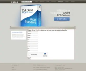 Cadint.com(Printed Circuit Board Electronic Design CAD Software) Screenshot